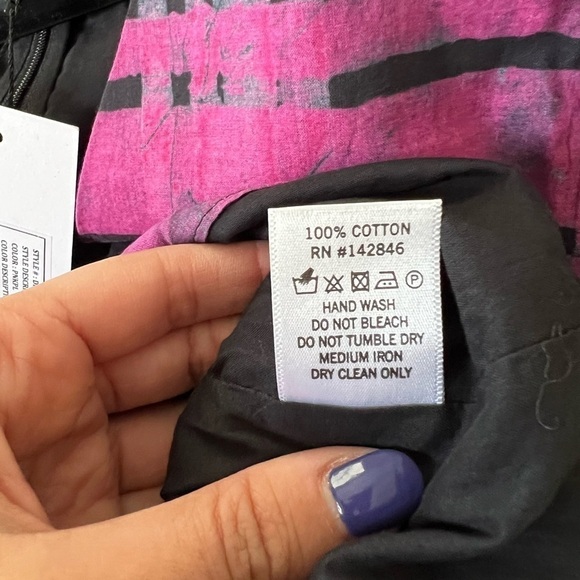 NWT RHODE Piper Plaid Ruched Cotton Purple Mini Dress Sz S - Picture 4 of 6